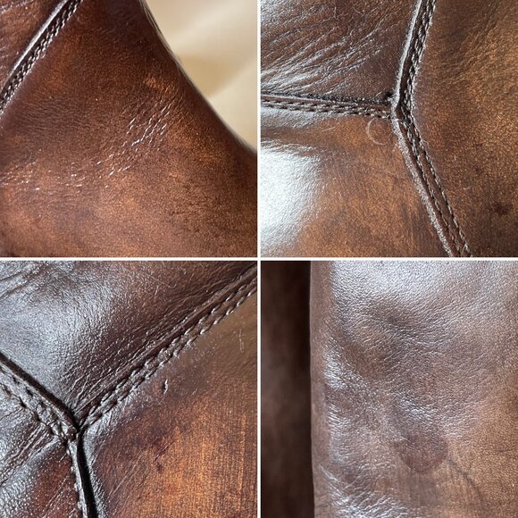 BED STU Manchester Distressed Brown Leather Tall Riding Boots BEDSTU Size 7 - Picture 8 of 16